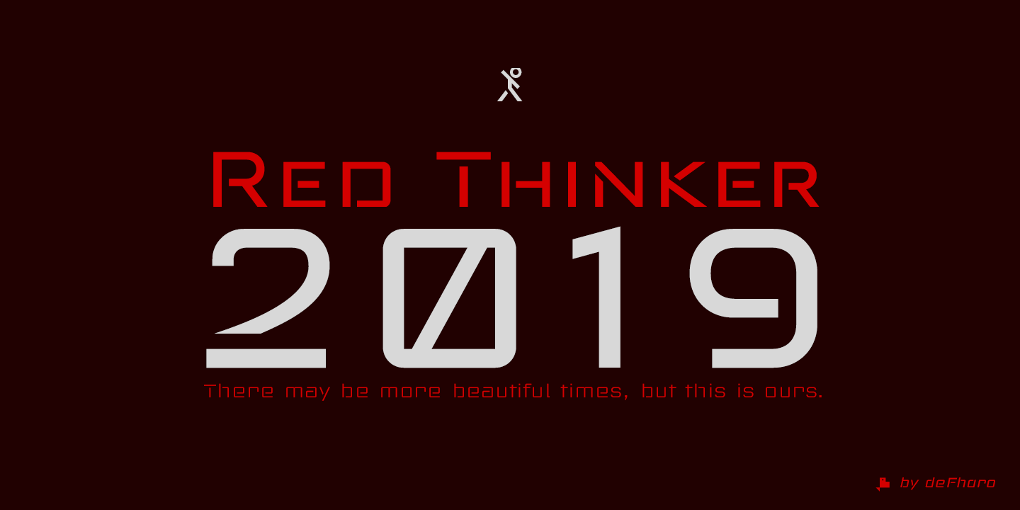 Beispiel einer Red Thinker Italic-Schriftart